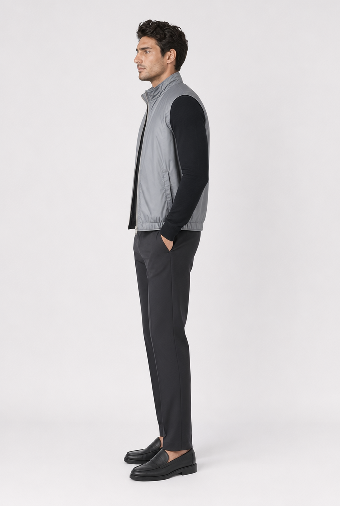 Reversible Bodywarmer Grey & Sand