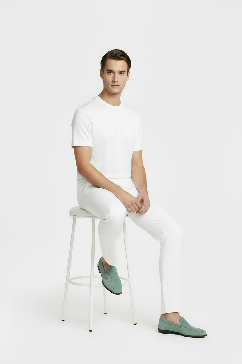 Luxe Glanzend Wit T-shirt