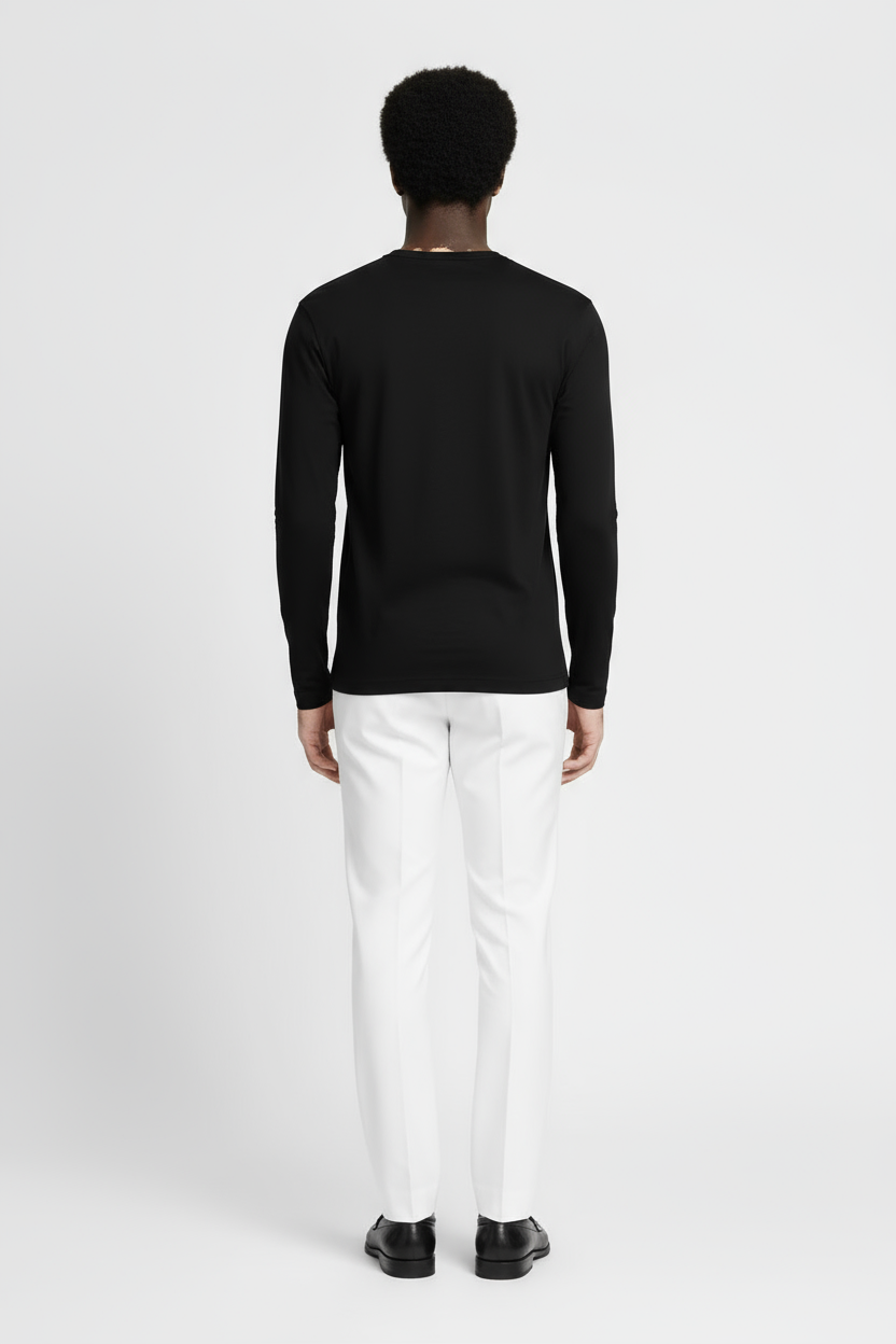 Luxe Zwart Longsleeve T-shirt