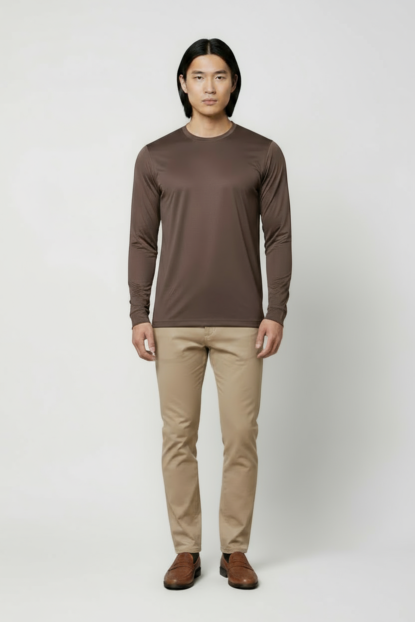 Luxe Bruin Longsleeve T-shirt
